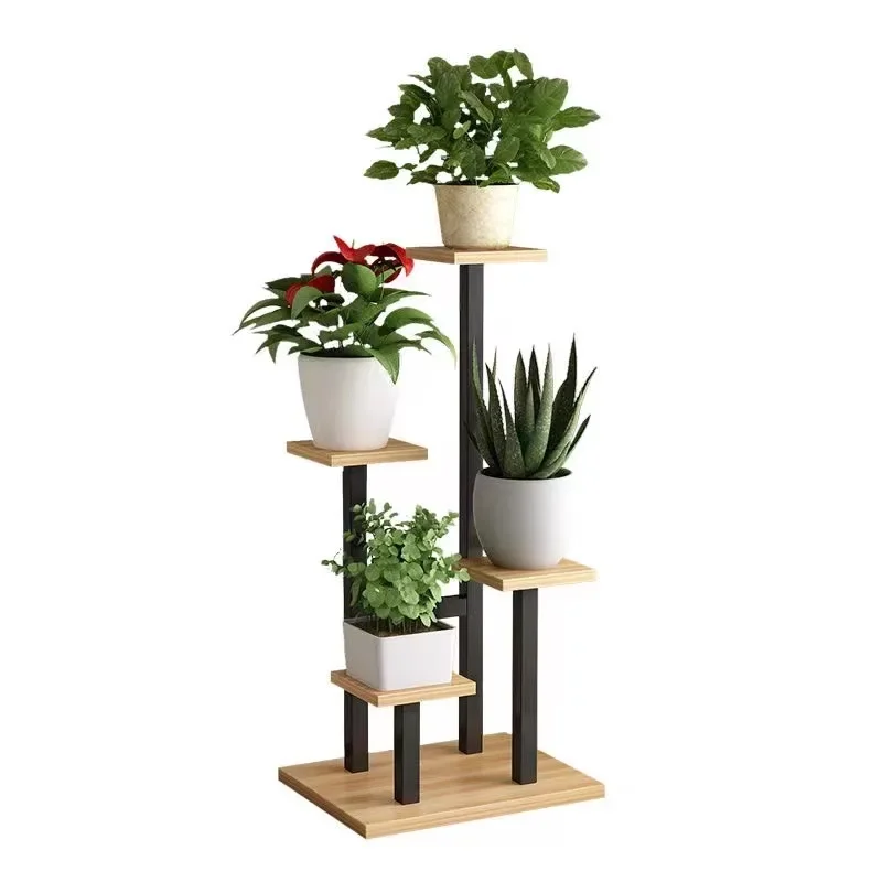 

Flower stand Floor-to-ceiling living room Balcony wrought iron flower pot shelf Modern simple green dill frame Indoor