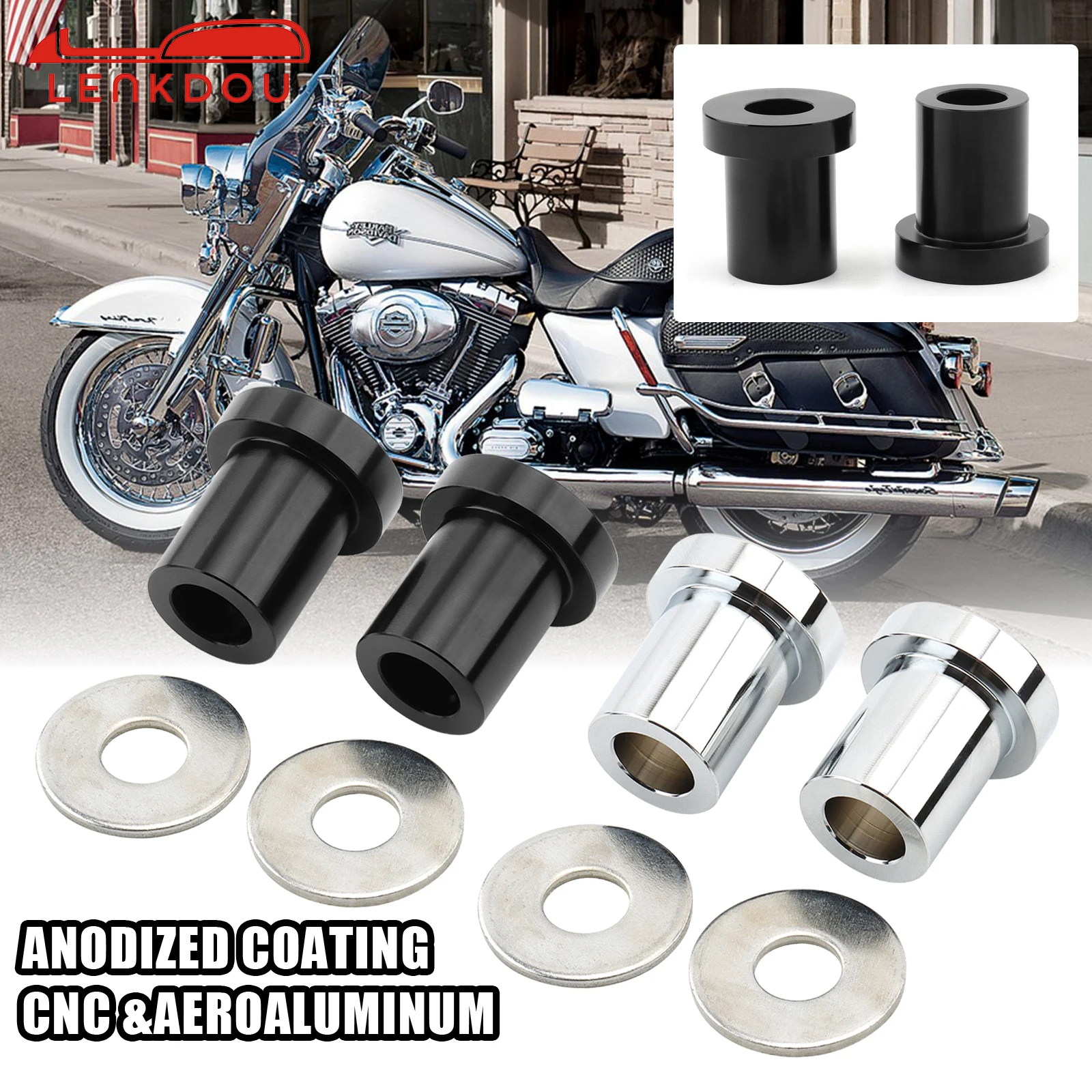 

Motorcycle Handlebar Riser Bushings For Harley Touring Road King Electra Street Glide Softail Slim Breakout Fat Bob Low Rider