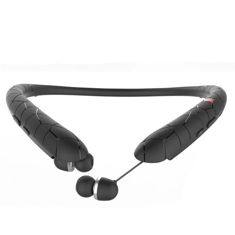 Zupełnie nowe, antypotowe, zestaw słuchawkowy z opaską na szyję sporty bezprzewodowe bezprzewodowe zatyczki do uszu Stereo Bluetooth podwójne obkurczanie linii CSR Stereo