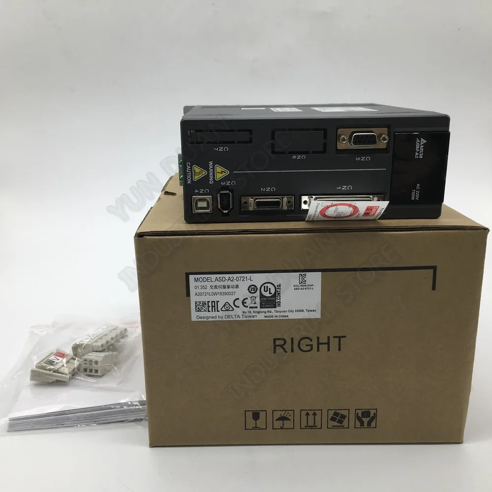 New Delta A2 750W 0.75KW 220V 2.39Nm 3000rpm NEMA32 80MM ASD-A2-0721-L ECMA-C10807RS AC servo motor drive kits with 3m Cable