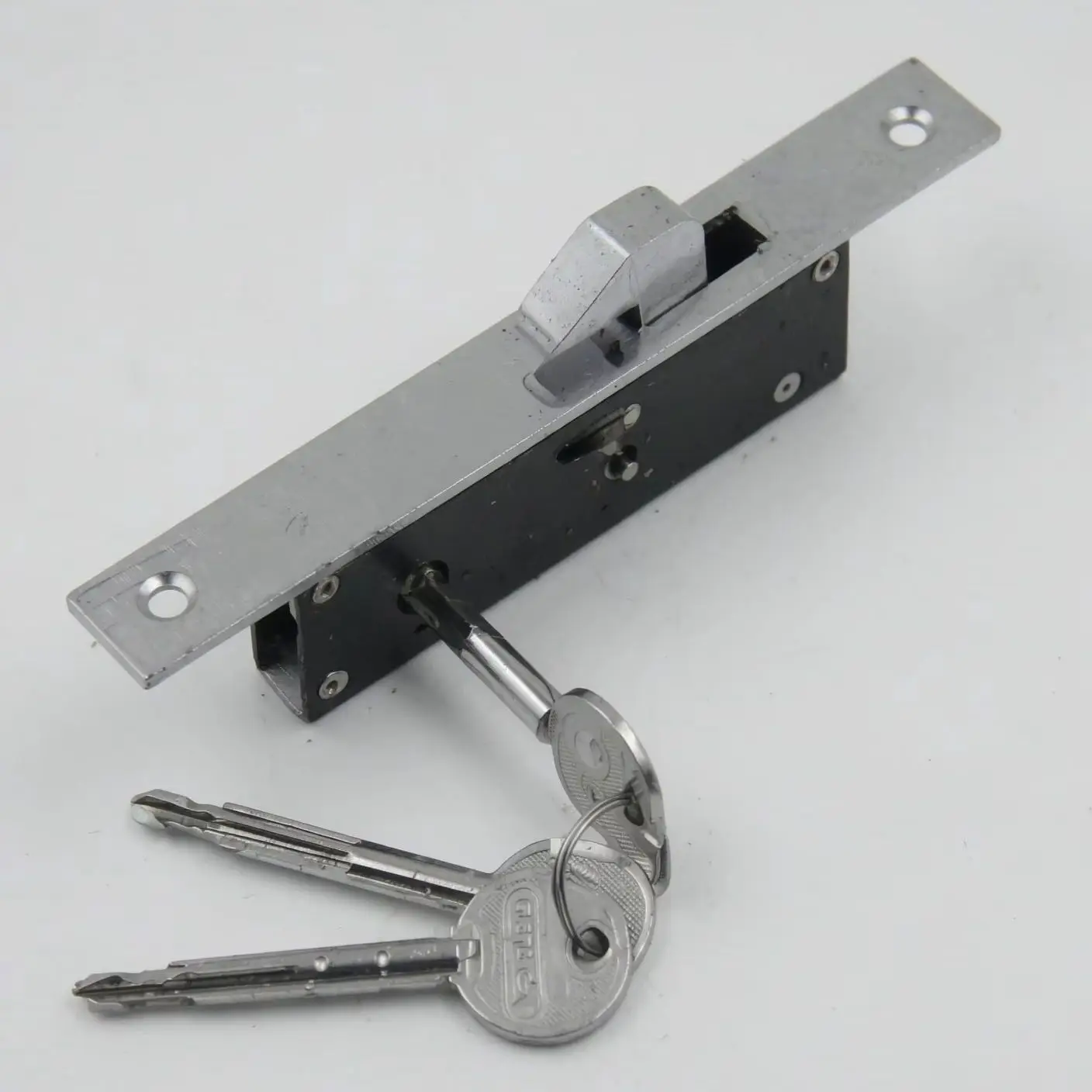Aluminum Alloy Sliding Door Hook Lock Anti-Theft Safety Lock With Cross Keys For Wooden Door Glass Window Locks