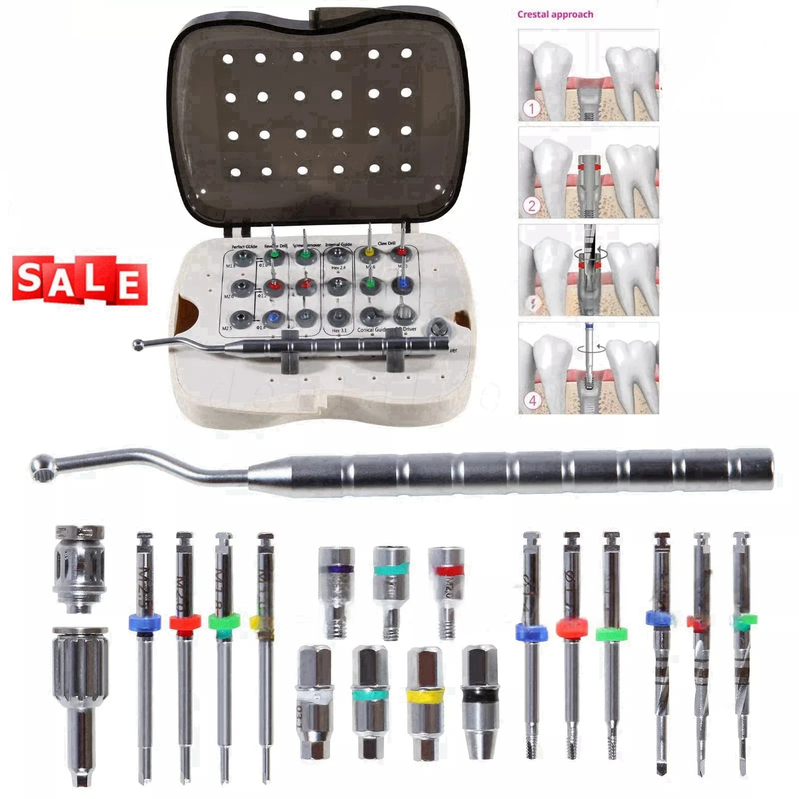 Implant Fixture & Fractured Screw Removal Kit Neobiotech SR Repair Tool Universal Dental