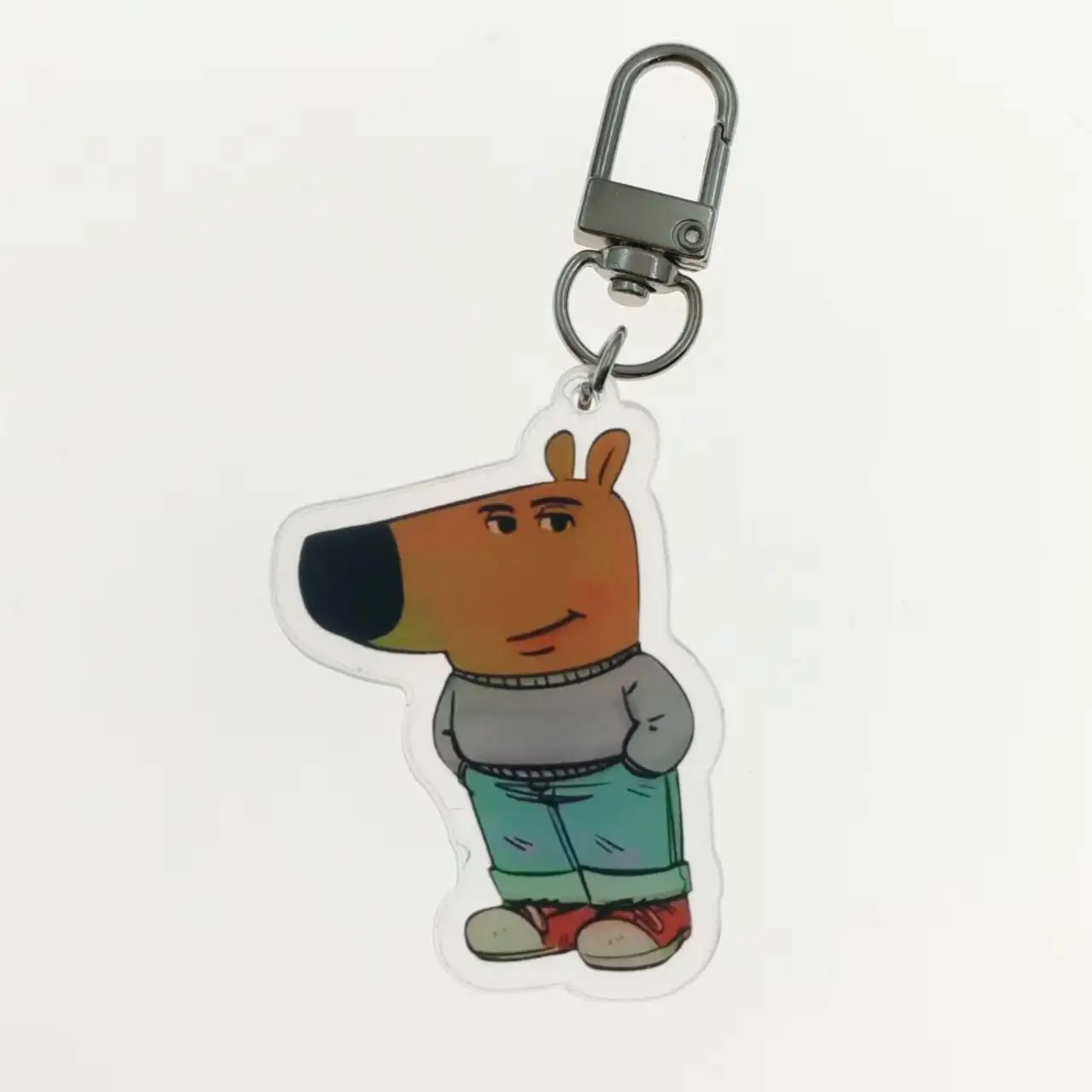Cute Little Dog Chill Guy Keychains Gift For Friend Chill Dog Fun Pendant
