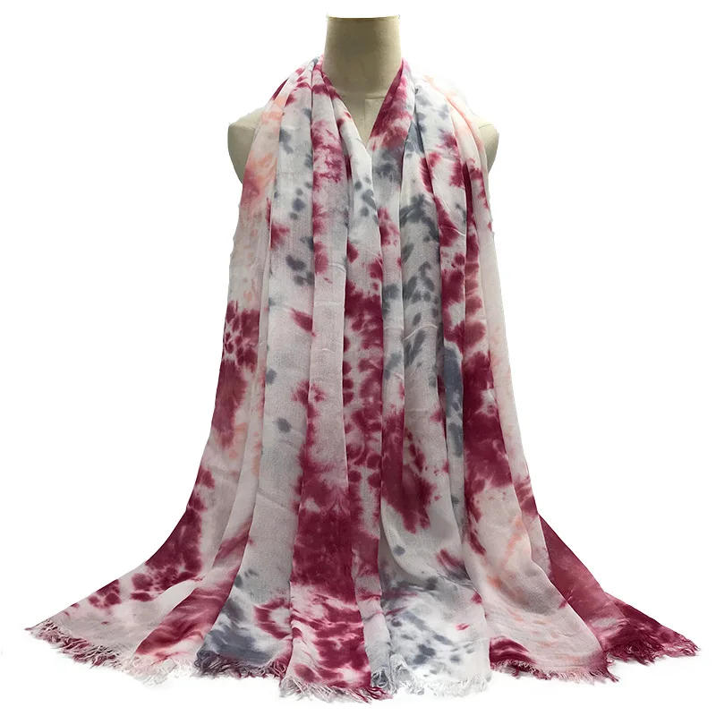 

Women's Large Size Cotton Halo Dyed Scarf Closed Toe Scarf Wholesale