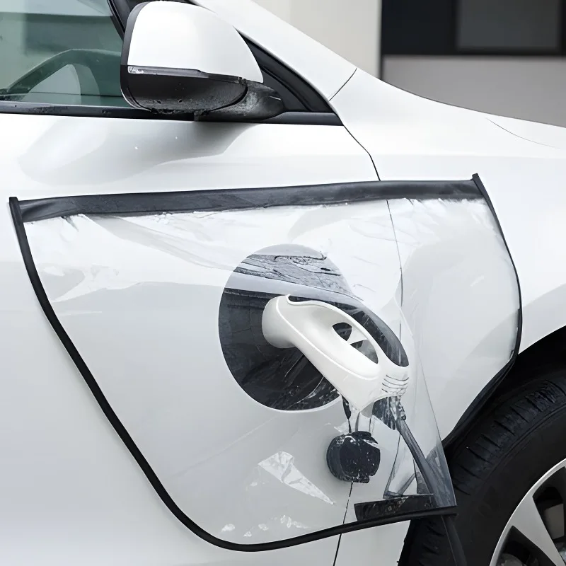 شاحن سيارات كهربائية مغناطيسي غطاء للمطر مقاوم للماء لمنفذ شحن السيارة الكهربائية حامي خارجي ملحقات السيارات العالمية طاقة جديدة #5