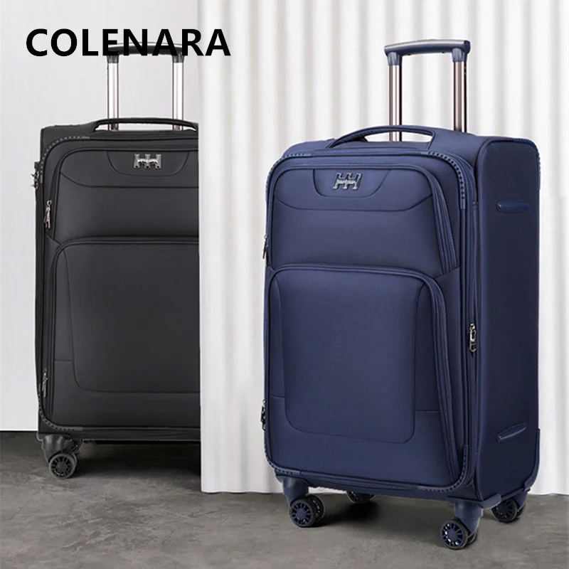 COLENARA Suitcase Three-piece Set Oxford Cloth Boarding Box Large-capacity Trolley Case Men's Universal Wheel Rolling Luggage
