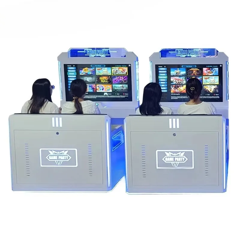 2 children and adults coin-operated video game arc hines