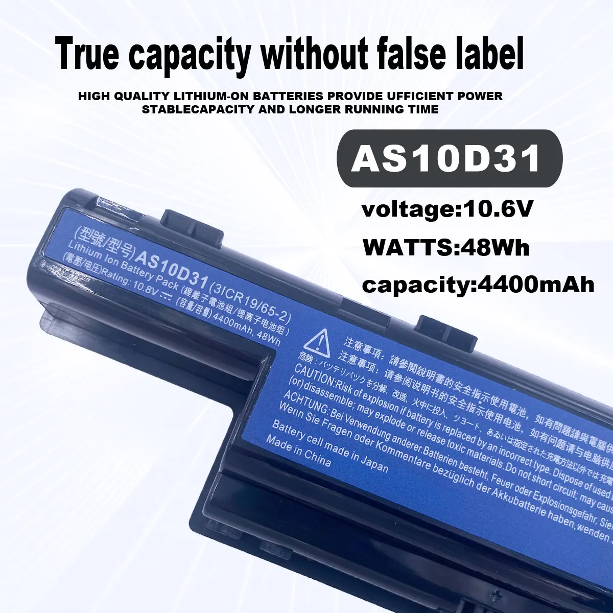 Imagem -02 - Bateria do Portátil para Acer Aspire v3 5741 5742 5750 5551g 5560g 5741g 5750g As10d51 As10d61 As10d71 As10d75 As10d81 As10d31