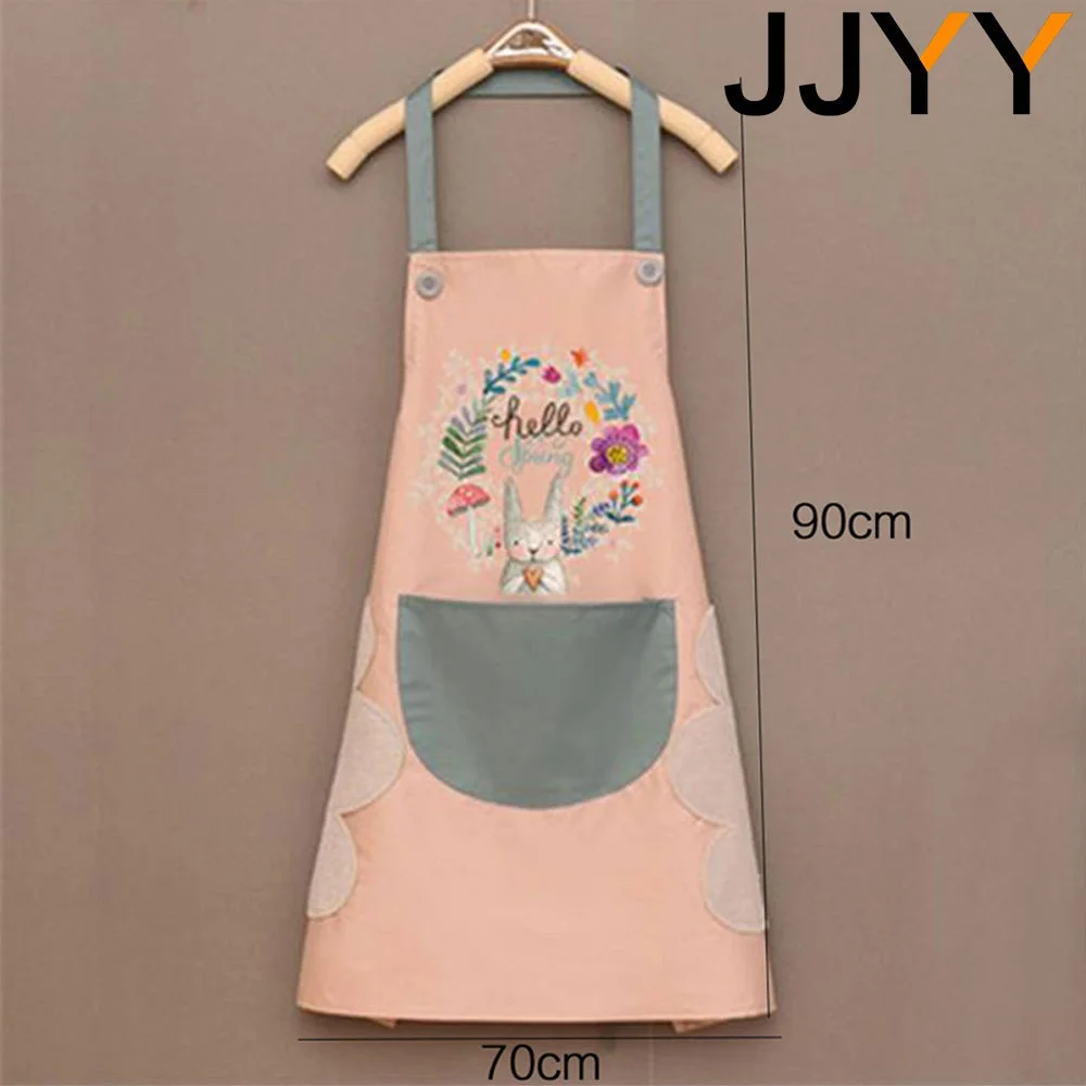 JJYY Cute Kitchen Apron for Women Waterproof and Oil Proof with Hand-Wiping Cover Wholesale