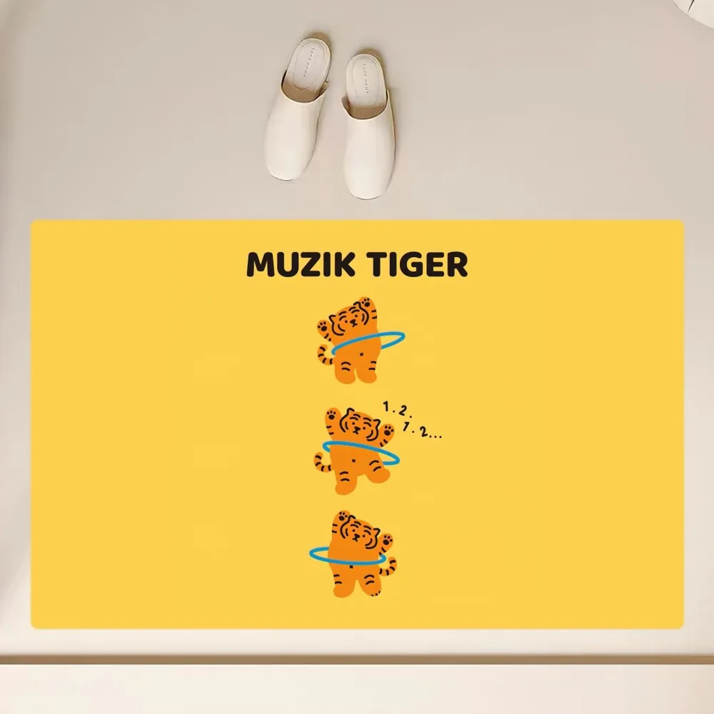 Kawaii M-MUZIK T-TIGERS Floor Mat  Anti-Slip Bathroom Kitchen Bedroom Living Room Entrance Rug Home Decor