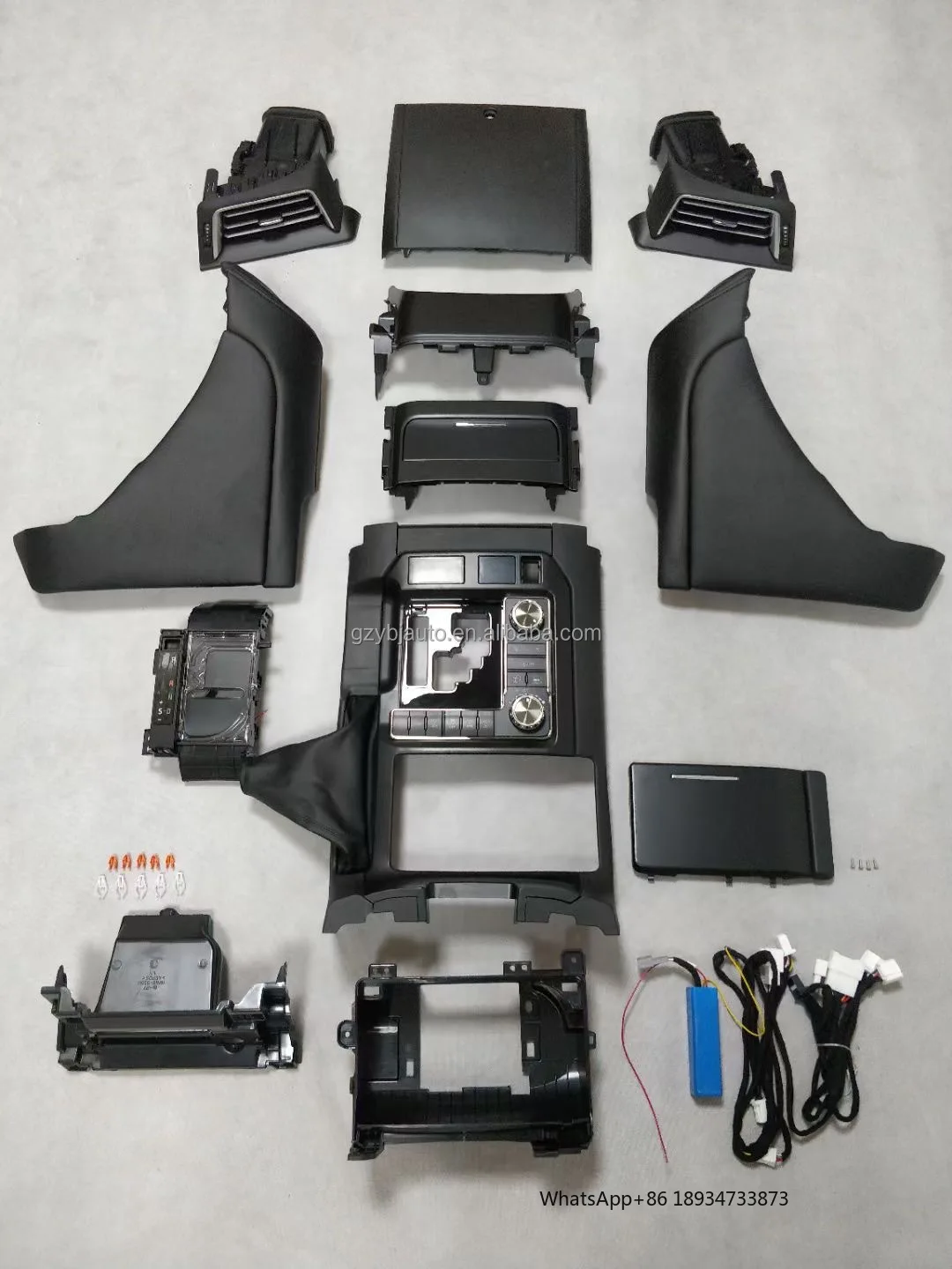 YBJ Car Accessories Center Control Gear Panel for Land Cruiser 08-15 Upgrade to 16-21 LHD RHD LC200 Interior Upgrade Kit