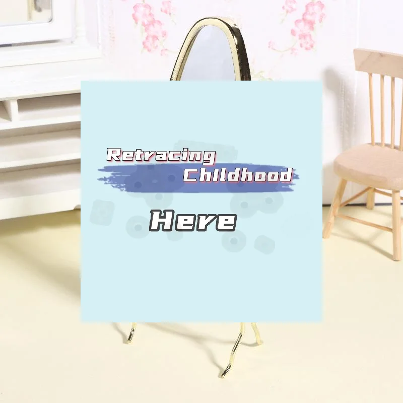 

1/12 Dollhouse Simulation Dressing Mirror Vertical Mirror Model Dollhouse Miniature Furniture Decoration Dolls House Accessories