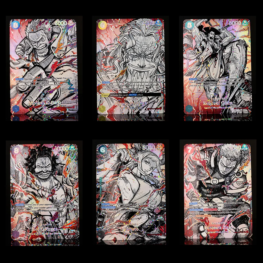 OP17 Haki SP Kartenset One Piece TCG OPCG Englisch Zoro Rogoer Yamato Oden Rayleigh Garp Strukturierte Folienkarte Anime Sammelkarte