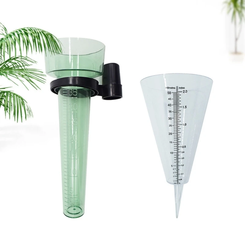 Clear Plastic Cone Rain Gauge Innovative Garden Rain Measurement Cup