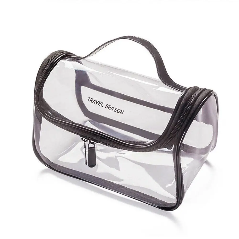 Colorful Transparent Portable Cosmetic Bag Portable Waterproof Large-capacity Travel Cosmetic Wash Storage Bag