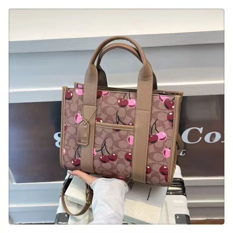 

​ Дизайнерская большая сумка 2025, женская сумка через плечо с художественным цветочным принтом, ремень через плечо ручной работы, уникальная и элегантная ​