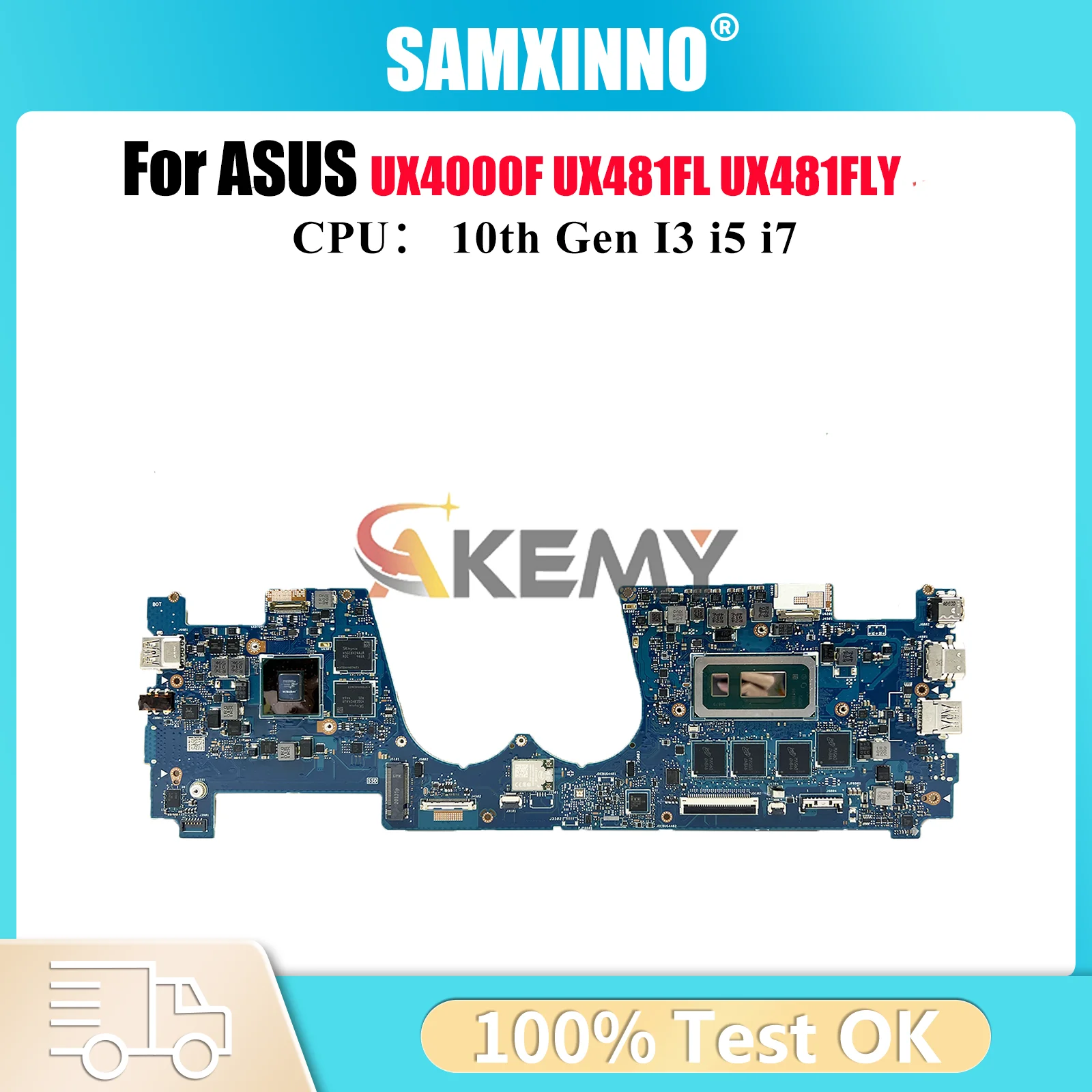 

UX481FLY Материнская плата для ноутбука ASUS ZenBook Duo UX481FLY UX4000F UX481FL UX481FAY UX481F Материнская плата с 10-го поколения I3 i5 i7 stk