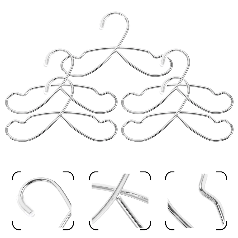 

5 Pcs Mini Iron Hangers for Small Baby Clothes Delicate Accessories Smooth Edge High Class Material Sturdy