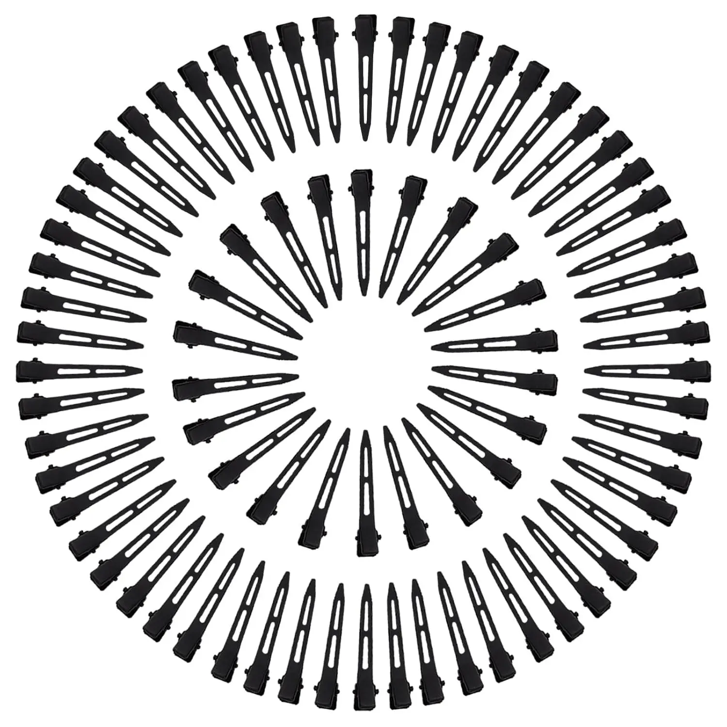 الشعر تريد مقاطع الهواء مشبك منقار البط المعدني 2.2 بوصة مقاطع البط للشعر شق واحد حليقة دبابيس الشعر مع ثقوب مقاطع الشعر منقار البط