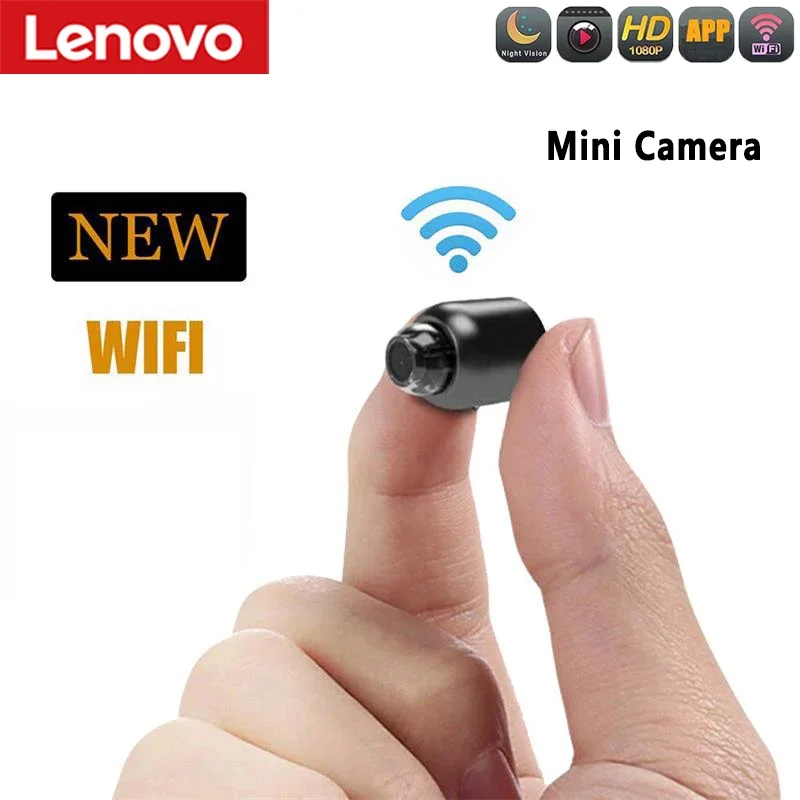 Lenovo-minicámara inteligente con WiFi 5G, cámara 4K/8K para el hogar, visión nocturna, protección de seguridad, recortadora de Audio y vídeo, 2023