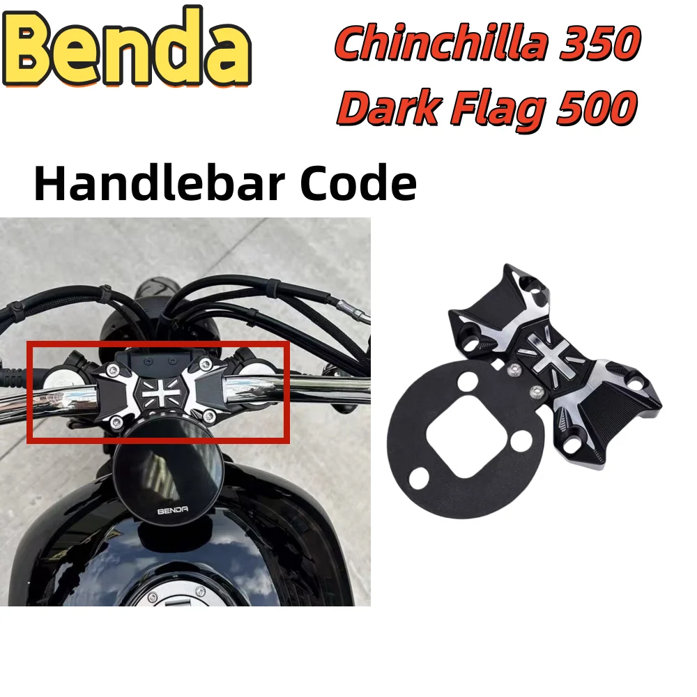 FOR BENDA Chinchilla350 Dark Flag 500 Motorcycle Handlebar Riser Bar Mount Handle Clamp Heightening Column Modified Accessories