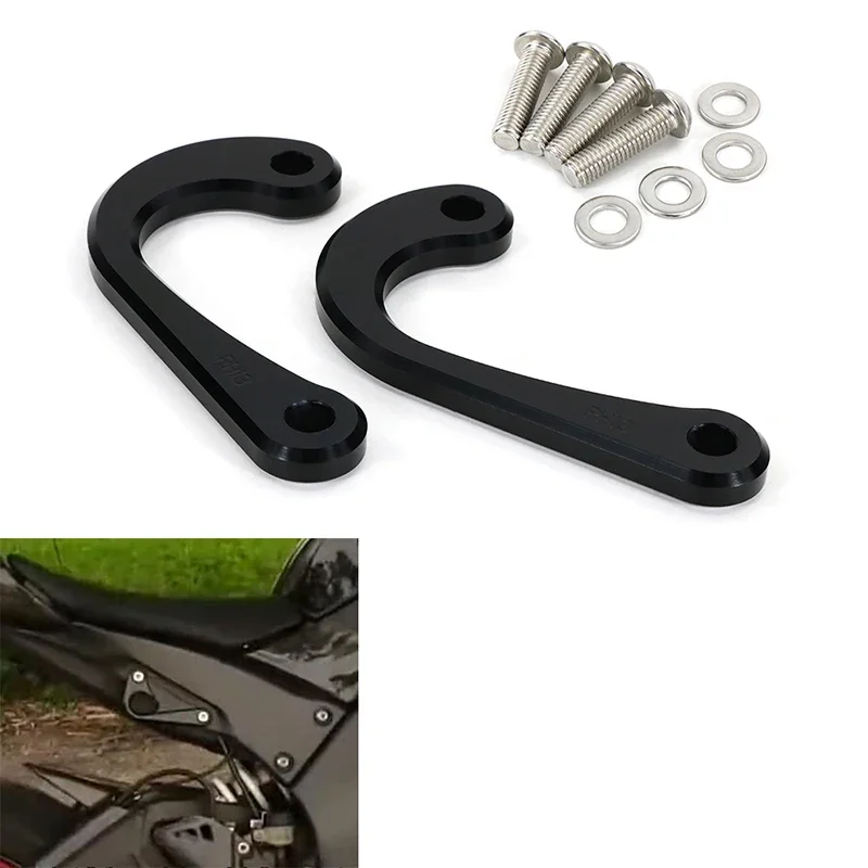 

Rear Subframe Racing Hooks Tie Down Holder CNC Billet Aluminum ZX10-R ZX10R ZX-10R 2008 2009 2010 Fit For Kawasaki