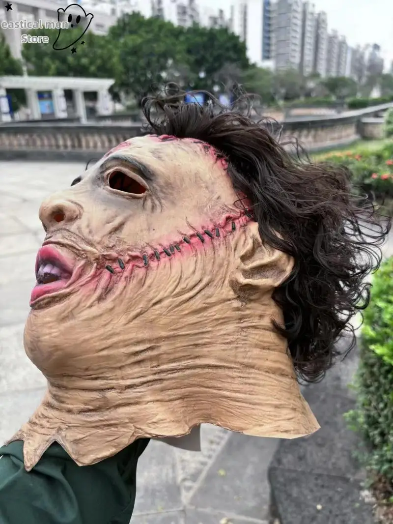Motosserra massacre leatherface máscara halloween horror cosplay fantasia vestir-se chapelaria festa cosplay máscaras de látex festa de halloween
