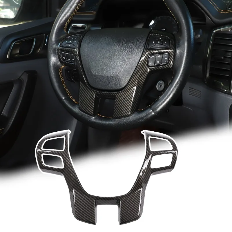 

Накладка на раму рулевого колеса автомобиля из углеродного волокна ABS для Ford Ranger 2015-2021, аксессуары для интерьера