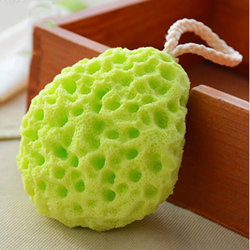 New Bath Ball Mesh Brushes Sponges Bath Accessories Body Wisp Natural Sponge Dry Brush Exfoliation Cleaning Equipment