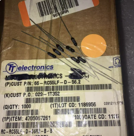 

10 шт./лот UK Welwyn Holco 56 Ом 0,25 Вт 0,1% RC55 металлопленочный резистор бесплатная доставка