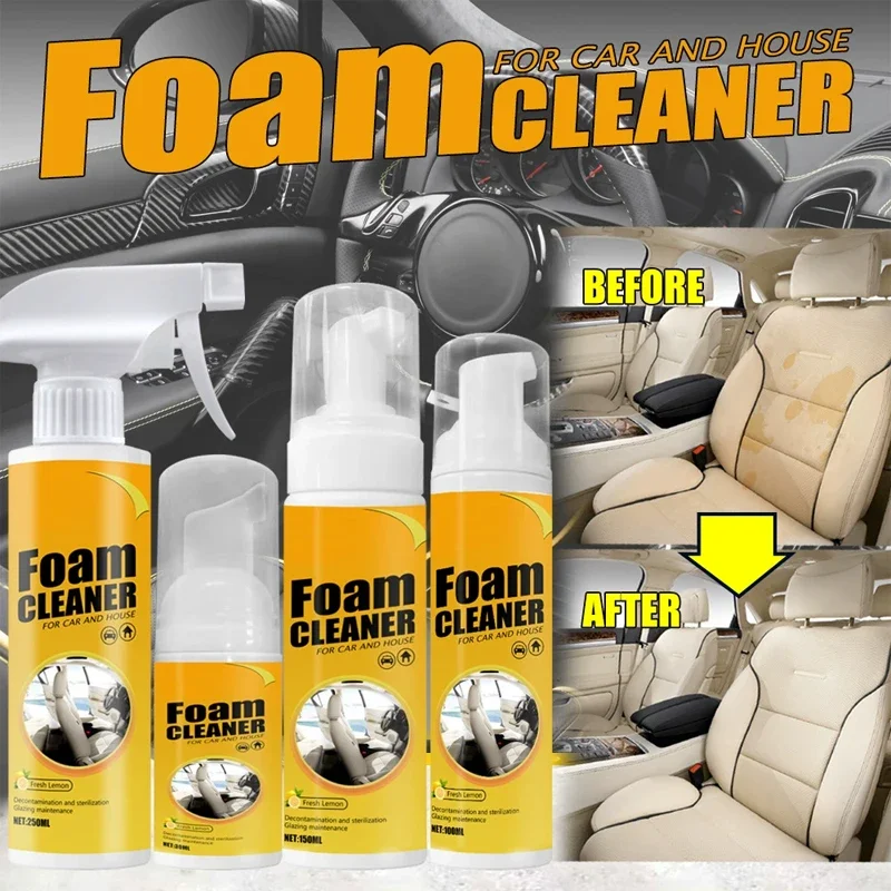 

Motorcycle multi-function foam cleaner supplies Automotive interior strong decontamination leather seat cleaner foam Accessories