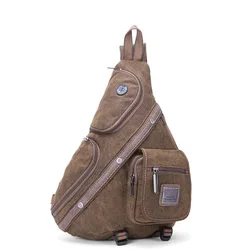 High Quality Canvas Men Messenger Chest Bag Cross body Rucksack Laptop Satchel Climb Military Back Pack Single Shoulder Bag