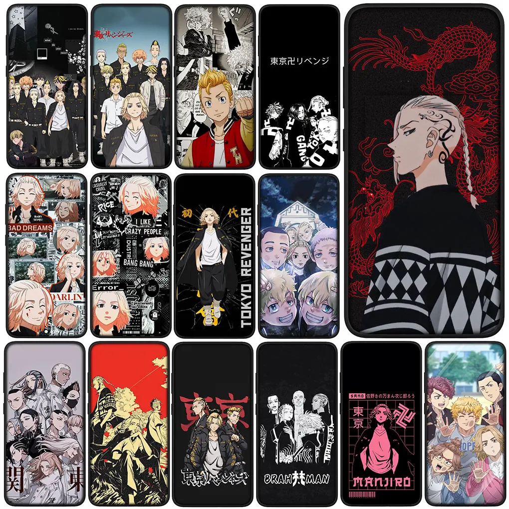 Tokyo Revengers Mikey Hinata Naoto Phone Cover Case for Xiaomi Redmi Note 10 12 Pro Max 10A 10C 12C 10X 10S 8T C Soft Casing