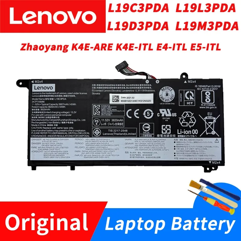 

Original Lenovo Zhaoyang K4E-ARE K4E-ITL E4-ITL Zhaoyang E5-ITL L19C3PDA L19L3PDA L19D3PDA L19M3PDA Laptop Battery