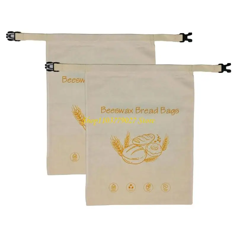 

C4DF Practical Wrap Cotton Fabric Bees Wax Storage Bag For Kitchen Sourdough Bread