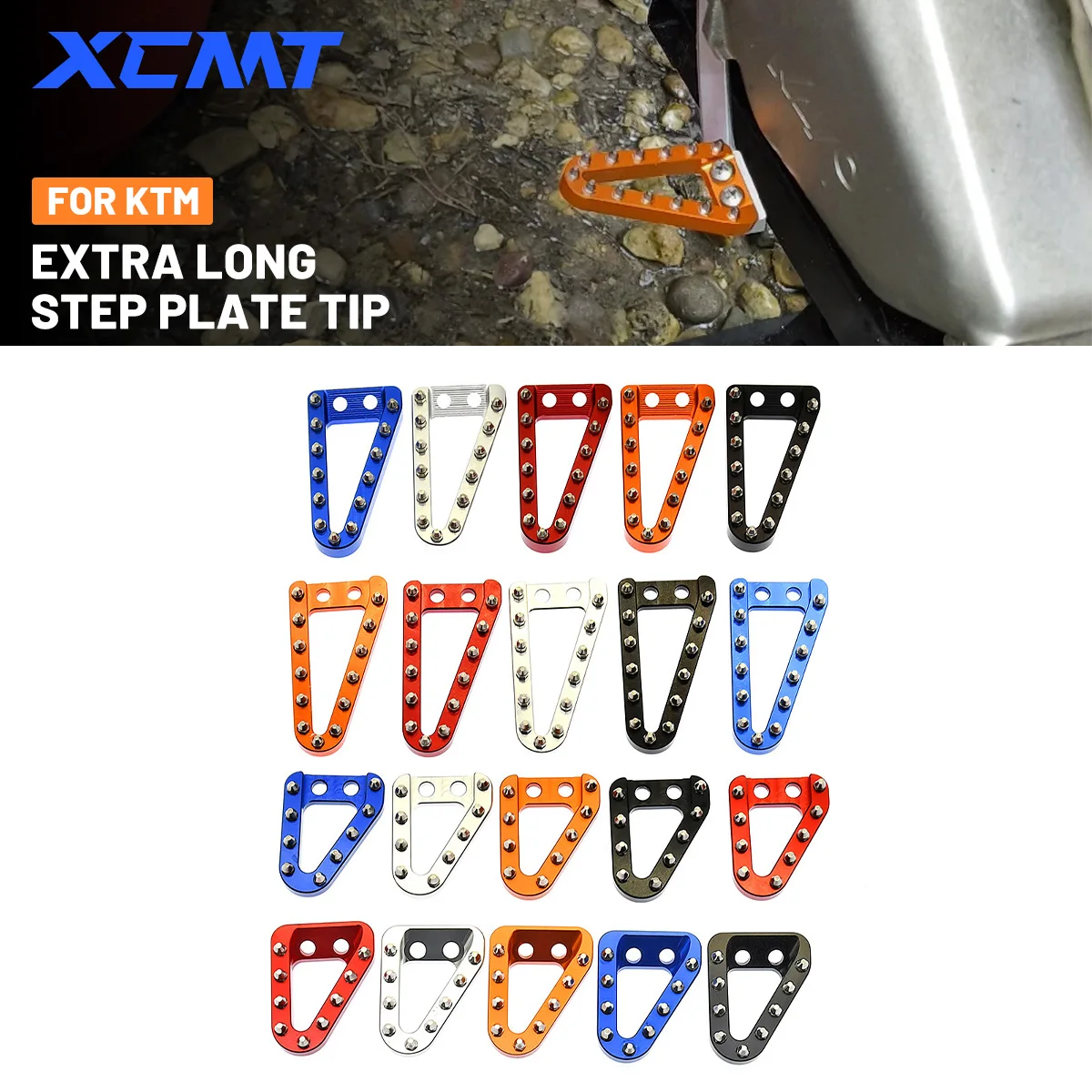 Motorcycle CNC Extra Long Enlarged Rear Brake Pedal Lever Step Plate Tip For KTM SX SXF XC EXC For Husqvarna FC TC FE TE FX TX
