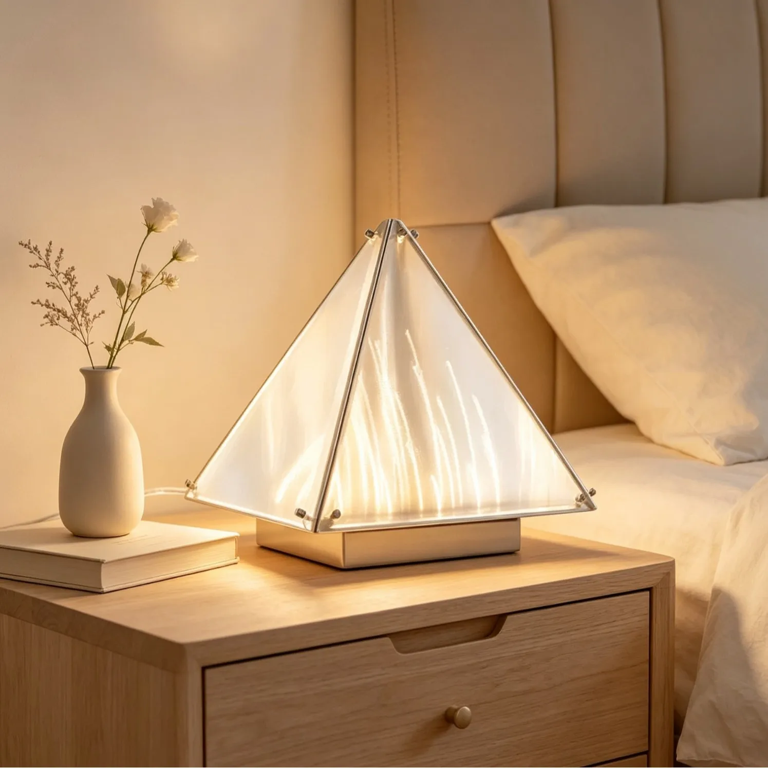 Metal frame texture acrylic living room bedroom atmosphere decorative desk lamp
