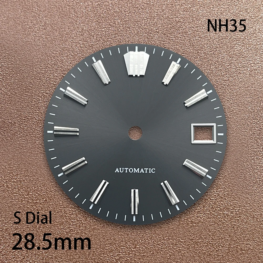 28.5mm S Logo Sunray Dial Fit NH35/NH36/4R/7S Movement high-quality Dial 3/3.8/4 O'clock Dial Watch Modification Accessories