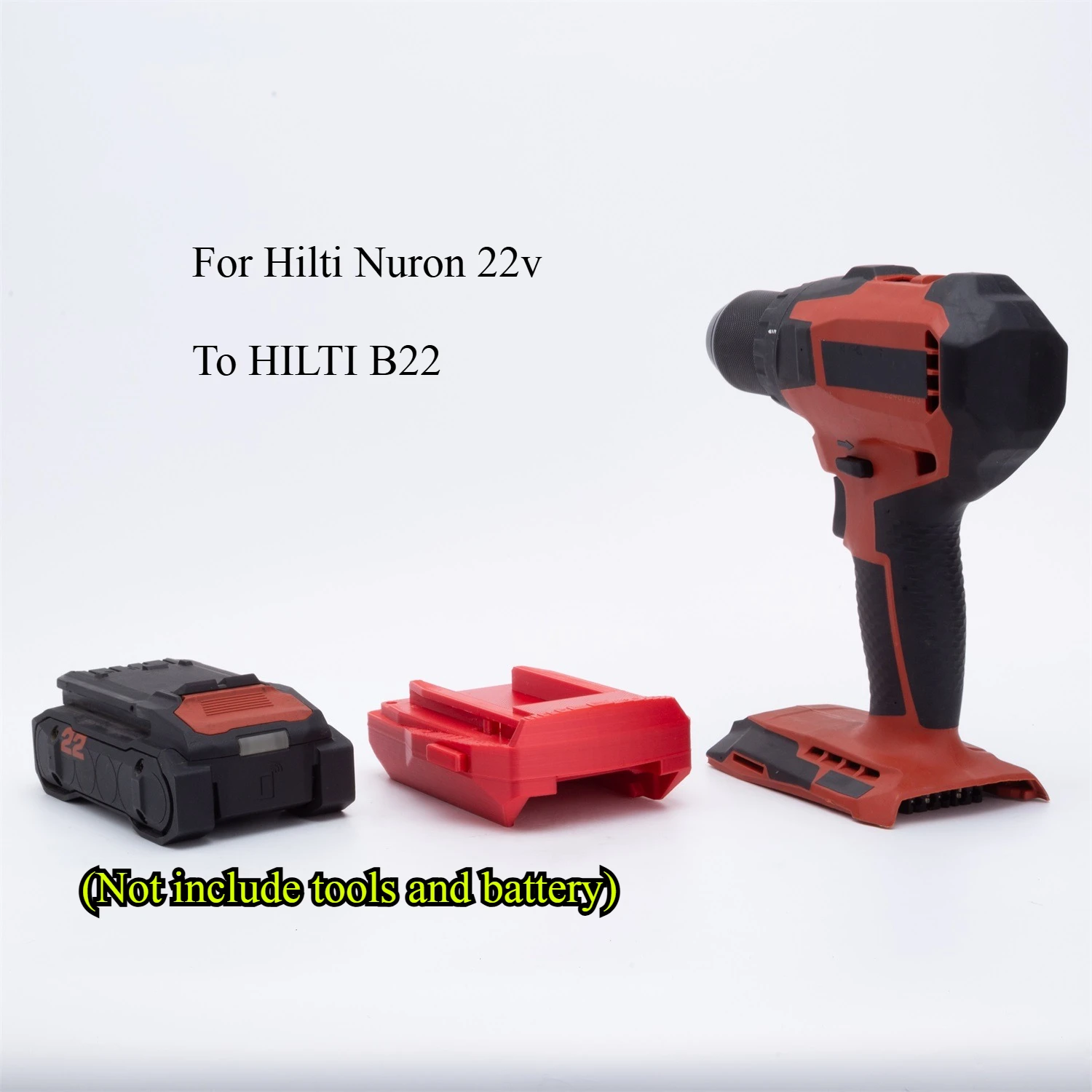 Batteries Converter Adapter for Hilti Nuron 22V Lithium Adapter Convert to Hilti 22V Power Tool Without Battery and Tools)