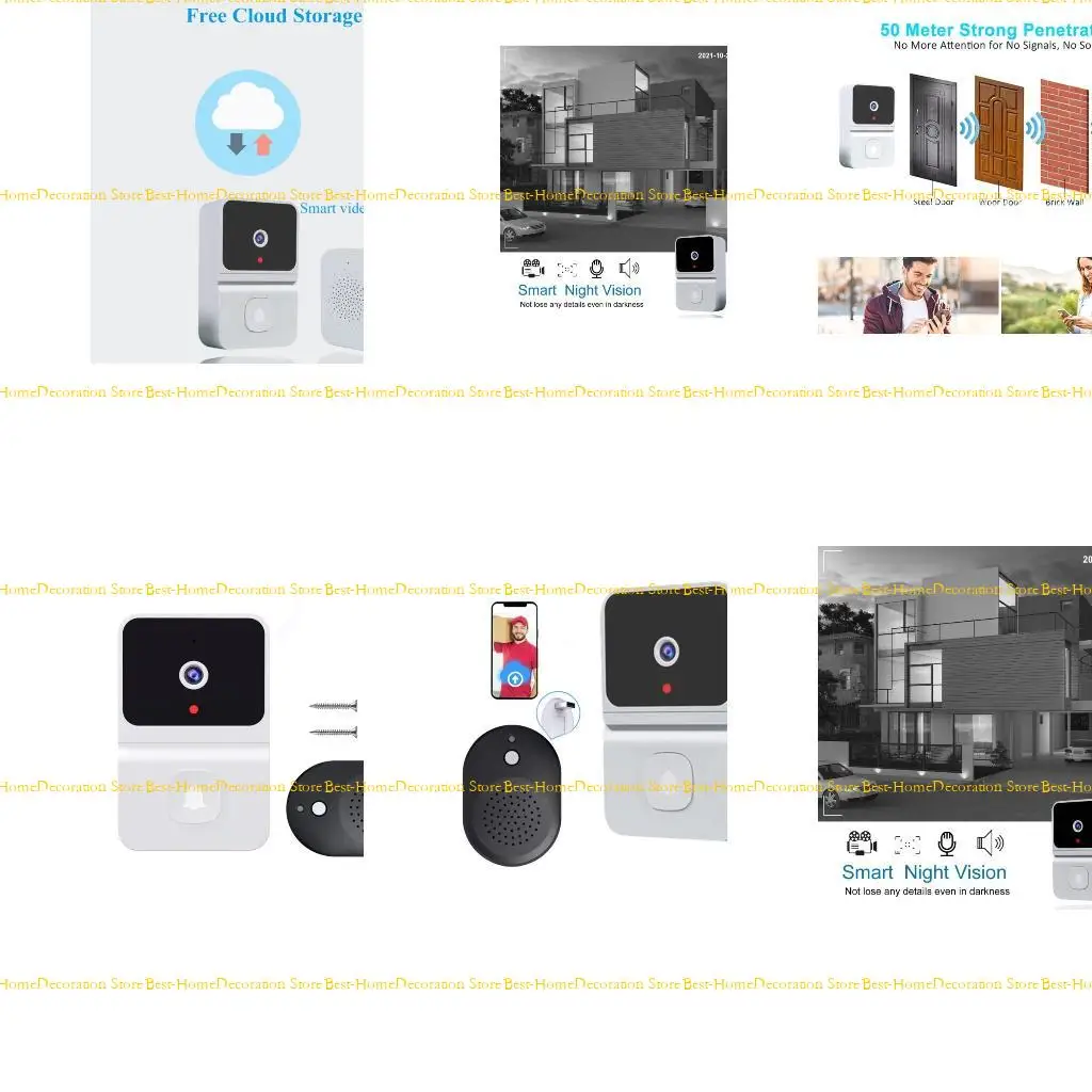 

12PD Электронная беспроводная дверная звонок Wi -Fi Видео Дверь Дверь Digity Visual Wi -Fi Door Bells камера домашняя камера