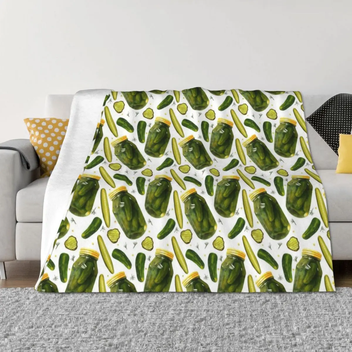 

Pickles Pickles Pickles by Christine Leader Throw Blanket Travel Sofa Luxury Brand Multi-Purpose Blankets