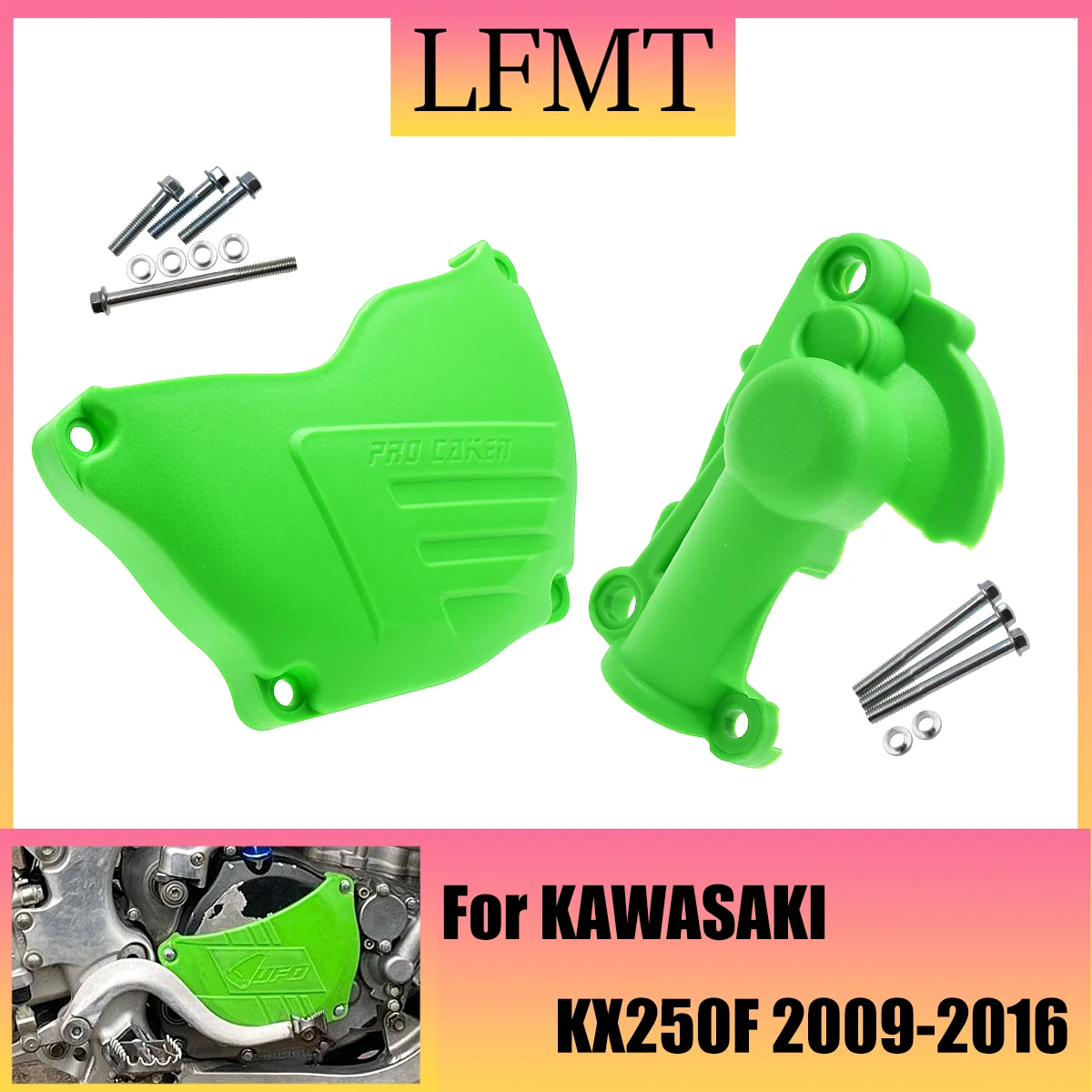 Motorcycle Water Pump Cover Protector Clutch Guard For Kawasaki KX250F 2004 2005 2006-2017 KX 250F Dirt Bike Universal Parts