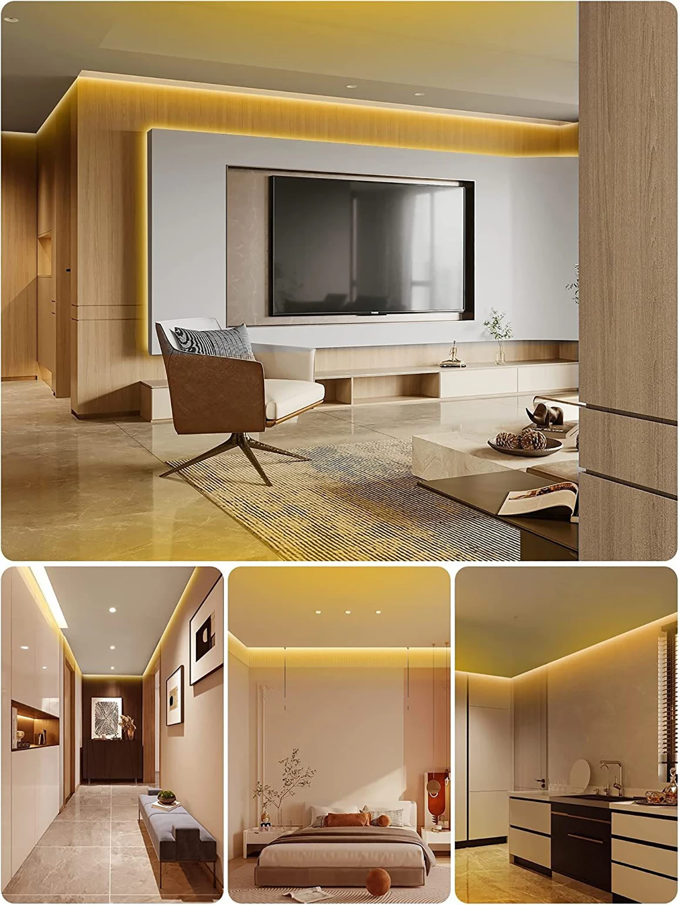 Luz LED com sensor de varredura manual USB 5 metros DC5V LED strip light