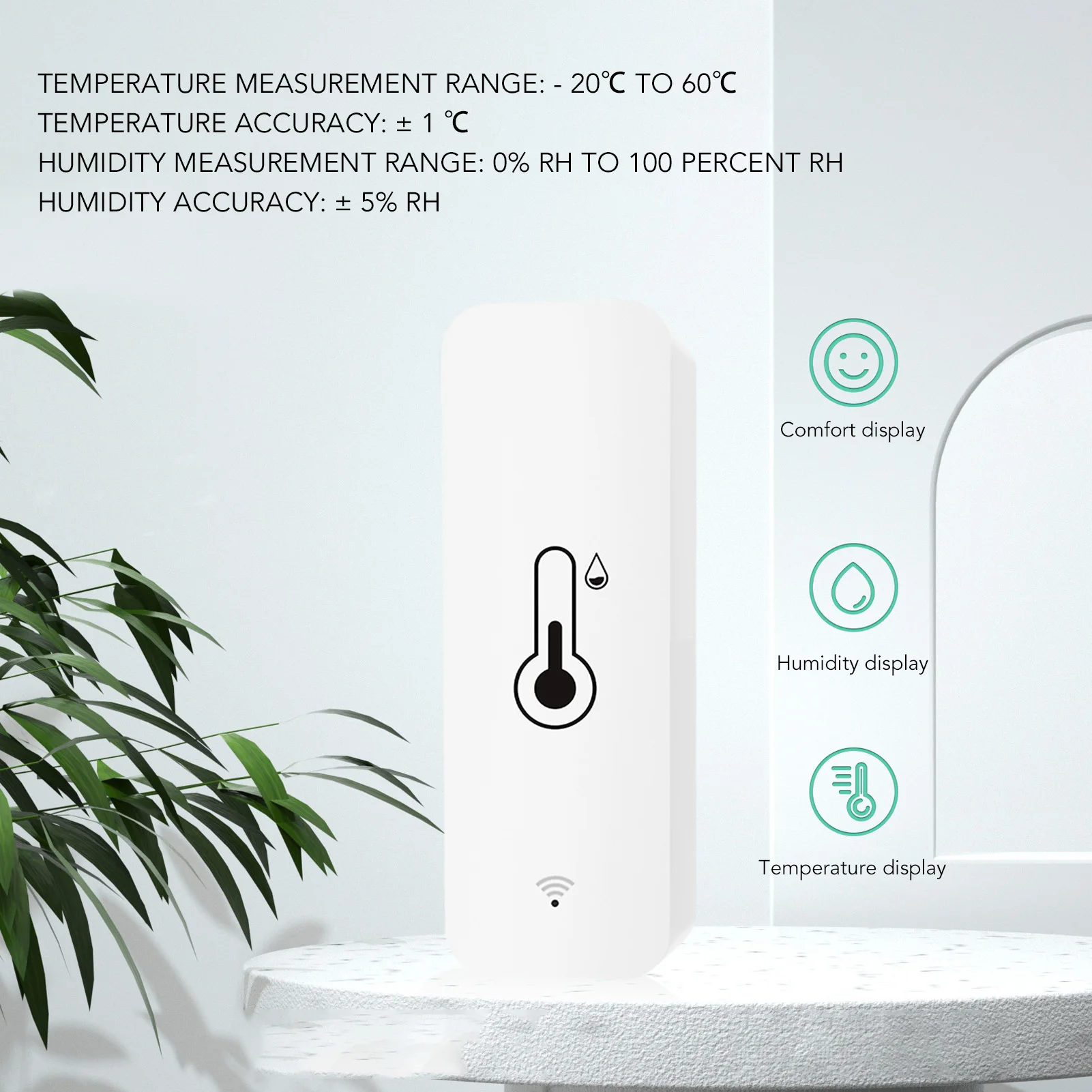 WiFi Thermometer Hygrometer APP Afstandsbediening Real Time Data Display Temperatuur-vochtigheidssensor