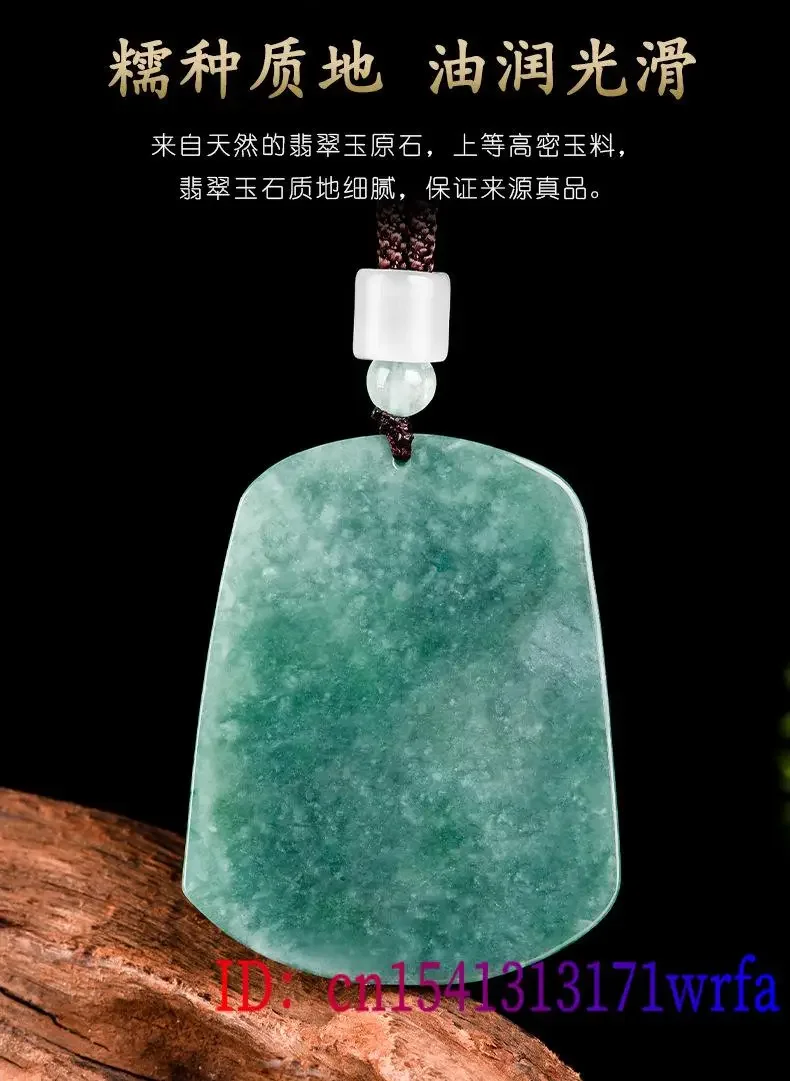 Burmese Jadeite Landscape Pendant Vintage Carved Fashion Amulet Blue Charm Necklace Jewelry Real Natural Jade Accessories