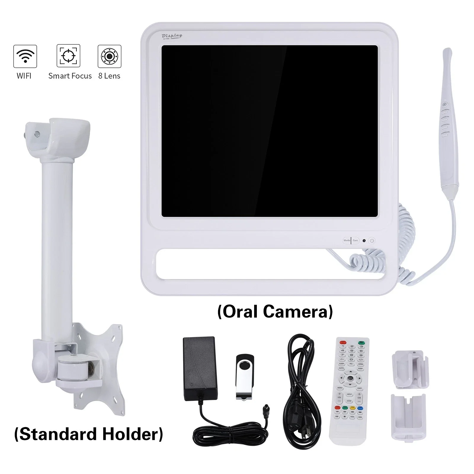 17inch LCD Screen Dental Intraoral Camera With 18 Million Pixels 8LED Wifi High Definition Dentistry Endoscope Monitor