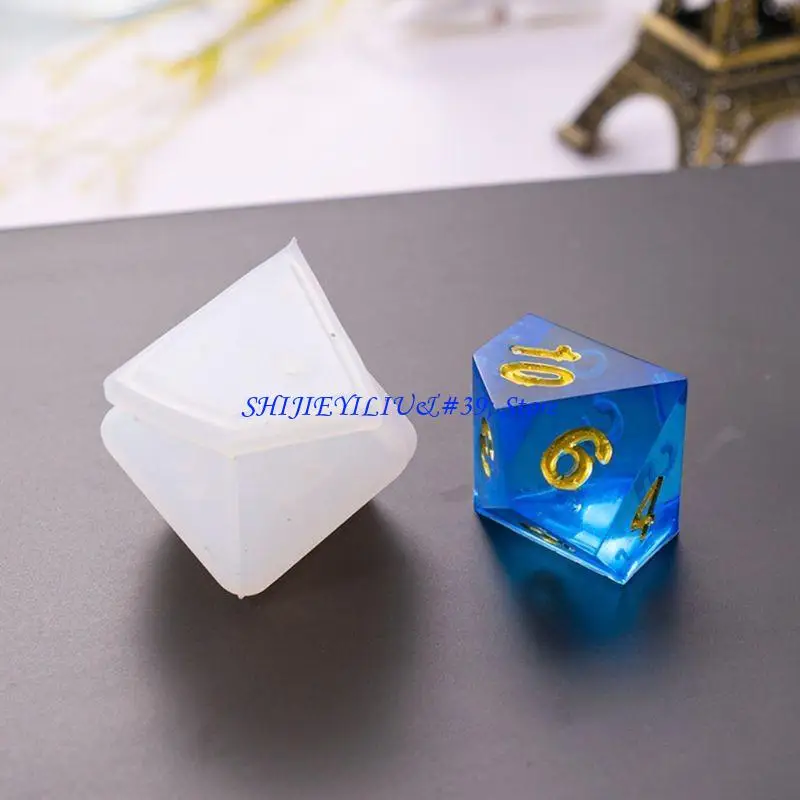 

E21F 10pcs/Set Floms Полиадральная игра силиконовая смоля для кости настольные игры DIY