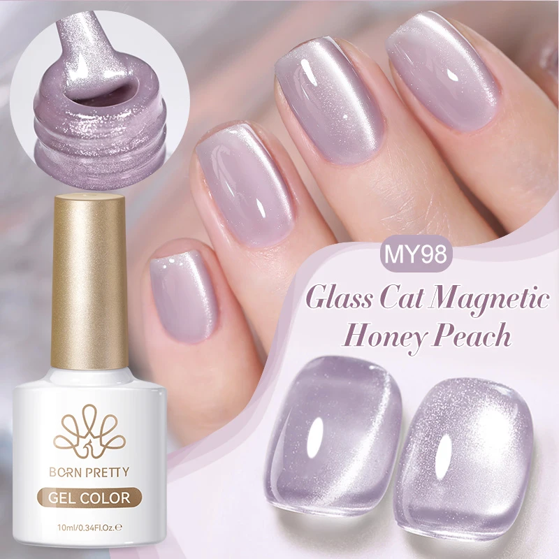 BORN PRETTY 10ml Water Light Cat Magnetic Gel Nail Polish Vernis Semi Permanent Soak Off Crystal Gel Polish For Nails Manicure