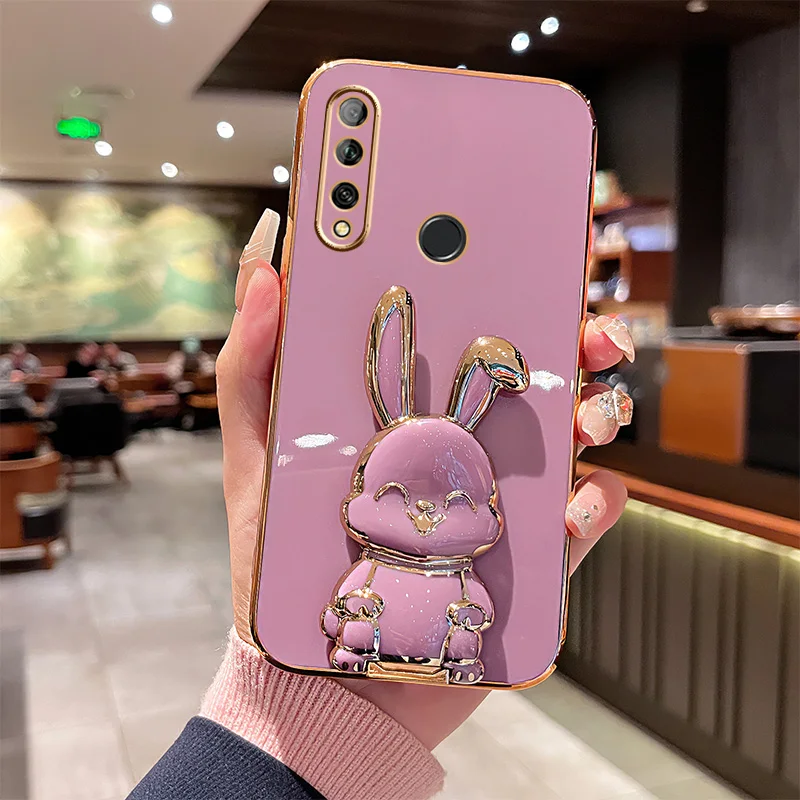 Rabbit Astronaut Phone Case For Huawei Y9 Prime 2019 Y9S P30 Lite P20 Pro P40 P50 For Huawei Mate 20 Pro Y6P Y8P Y9A Stand Cover