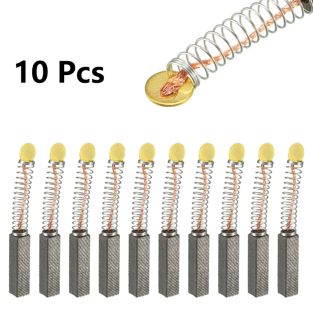 

Brand New High Quality 10pcs Electric Motor Carbon Brush 20mmx5mm X5mm Replacement Parts For Various Power Tools And Motors